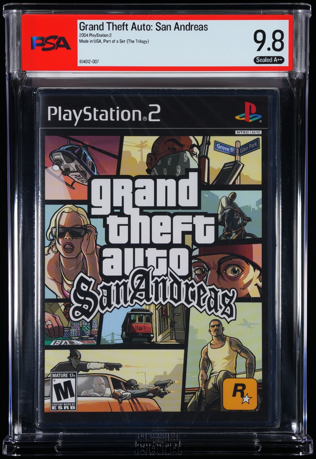 Grand Theft Auto GTA San Andreas NEW Sealed GRADED PSA 9.8 A++ Seal PS2, 2004