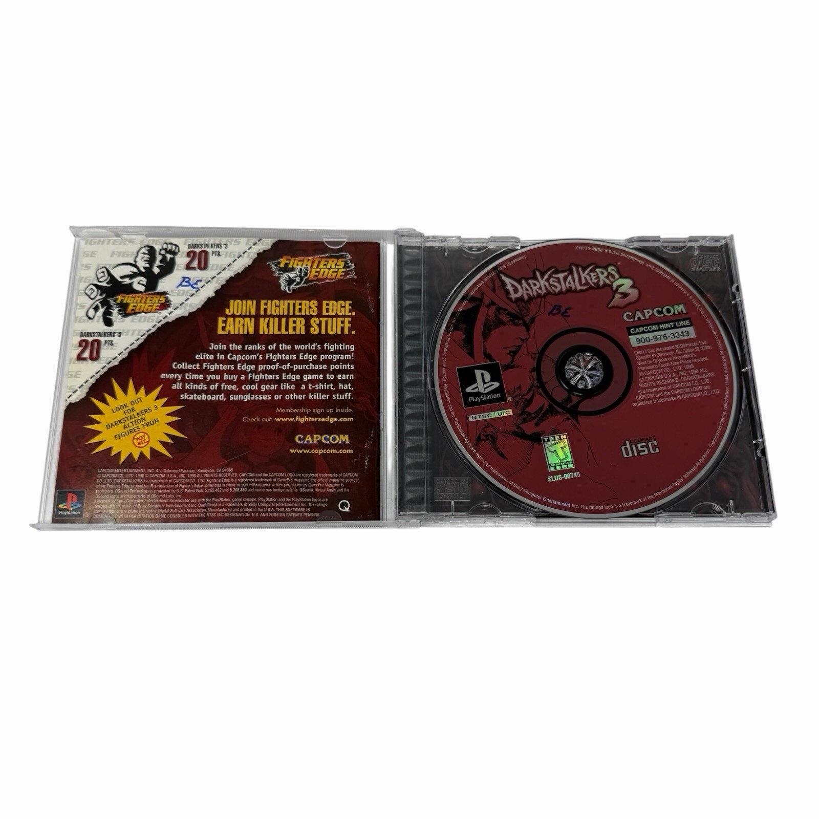 Darkstalkers 3 (Sony PlayStation 1, 1998) PS1 Game Complete w/Manual & Reg. Card