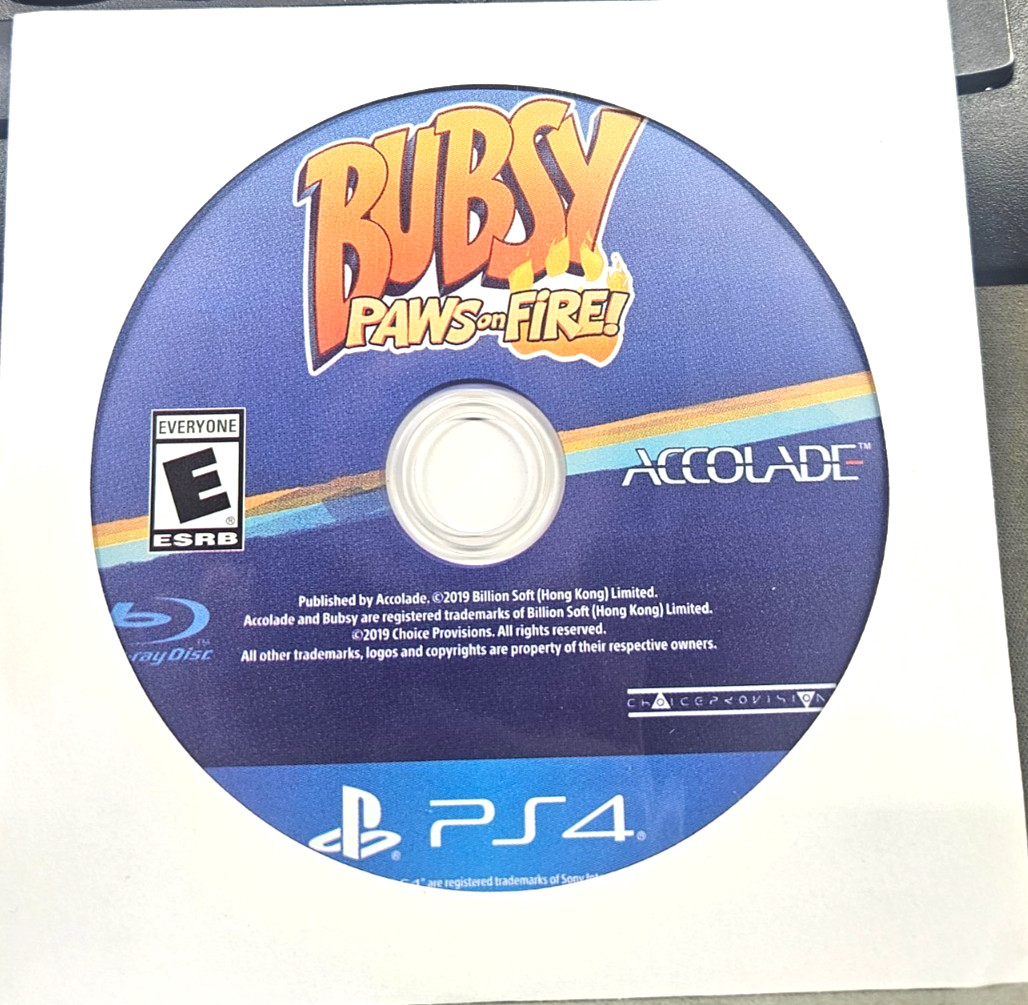 BUBSY PAWS ON FIRE (PS4) DISC ONLY GOOD!!!