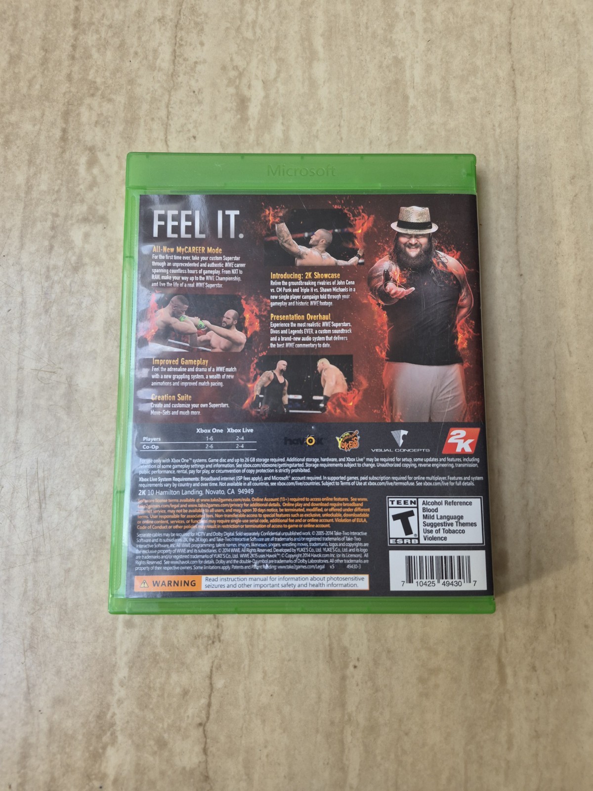 WWE 2K15 Xbox One Complete CIB