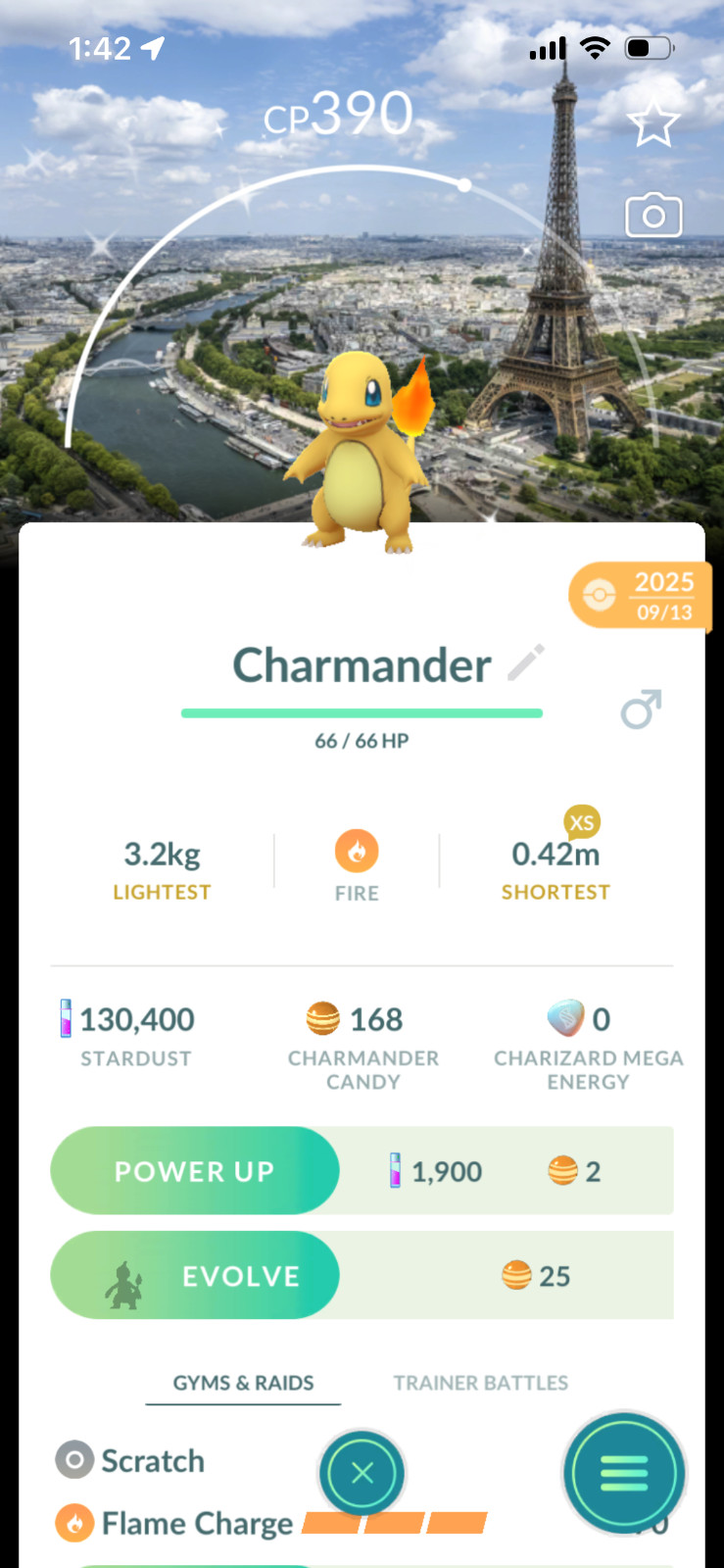 Shiny Charmander Paris Eiffel Tower Background | Pokémon GO | Mini PTC