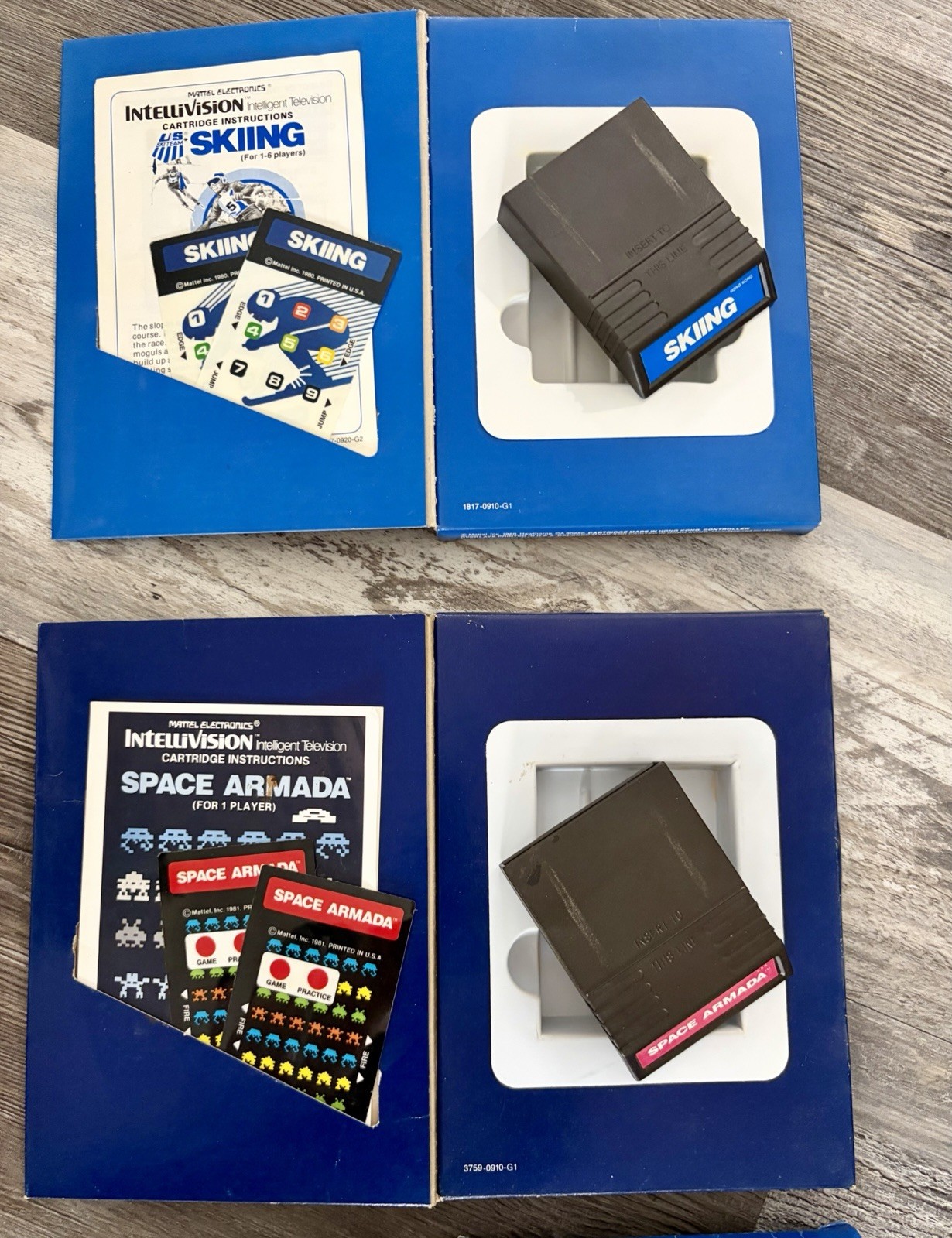 Mattel Electronics Intellivision Games CIB w/ Manuals and overlays.