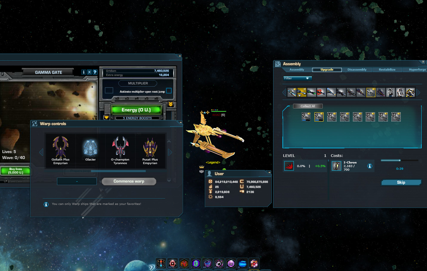 Dark Orbit| Global Europe 1 – 7mURI, 15mX4| 7 Odysseus| 5 Plus ships| 10 Spartan