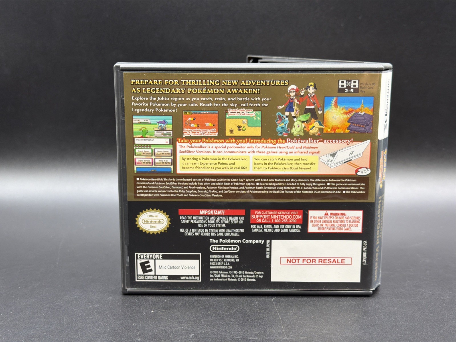 Pokémon HeartGold Version Nintendo DS •NOT FOR RESALE• Complete •CLEAN• TESTED!