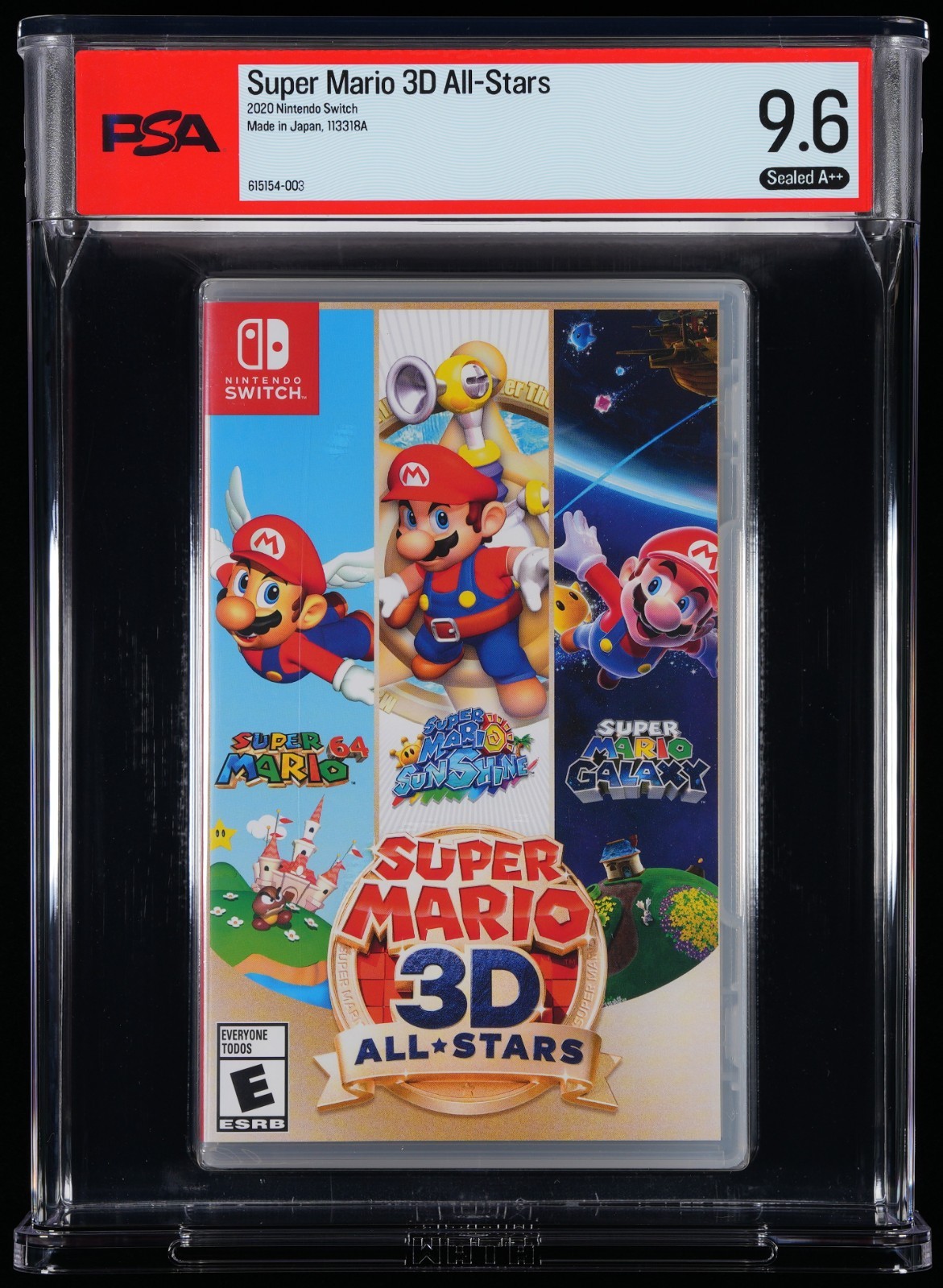 Super Mario 3D All-Stars Graded by PSA 9.6 A++