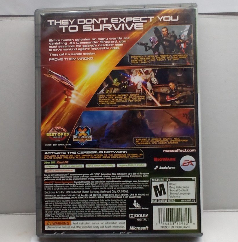 Mass Effect 2 (Xbox 360, 2010) Complete Tested Working – Free Ship