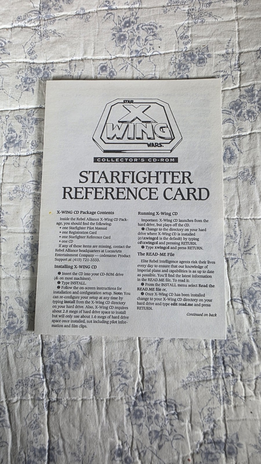 Star Wars: X-Wing – Collector’s CD-ROM (PC, 1994) Big Box Edition