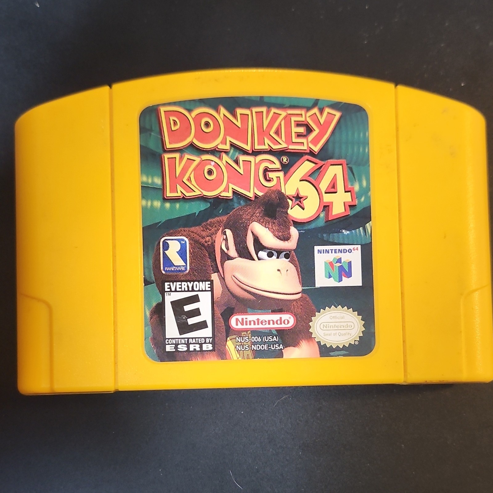 Nintendo Donkey Kong 64 Nintendo 64 Game Cartridge Yellow NUS-006 USA