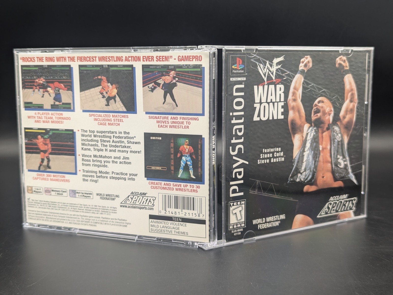 WWF Warzone ( PlayStation 1 ) CIB W/ Reg Card – Near Mint Disc – Tested