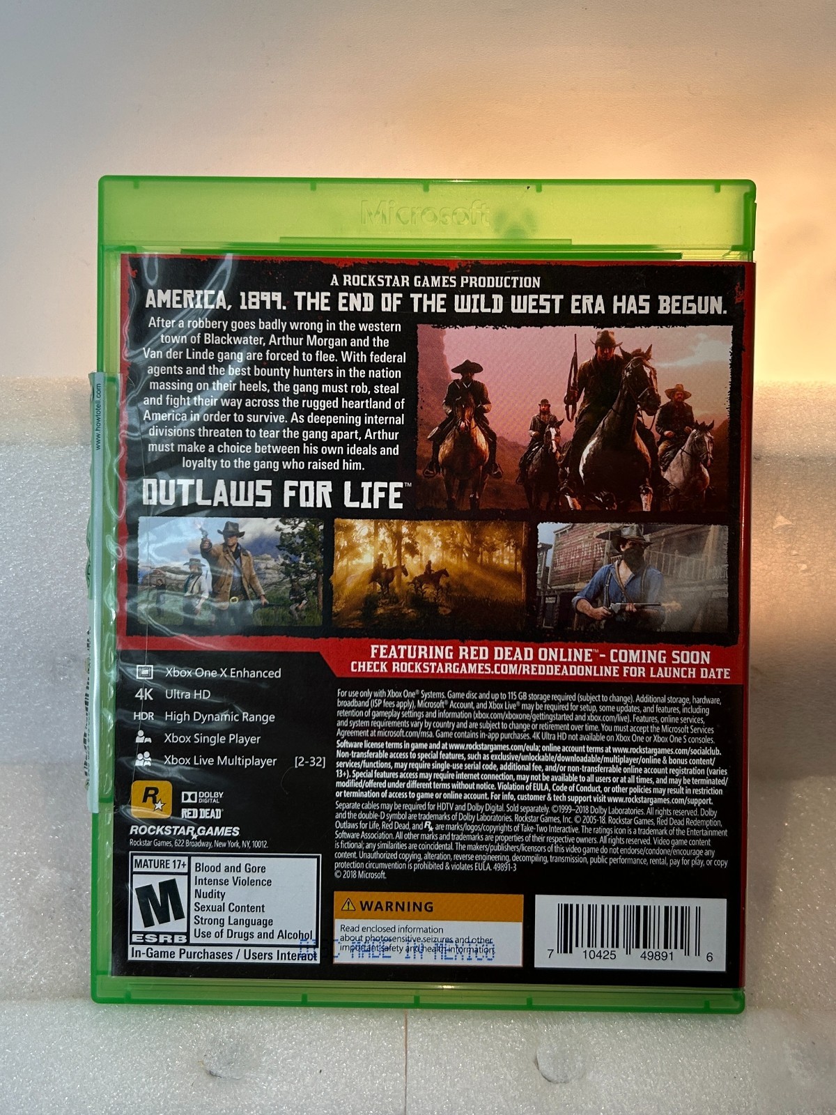 Red Dead Redemption 2 (Xbox One, 2 Disc) W/ Case, Map, & Both Discs, Tested