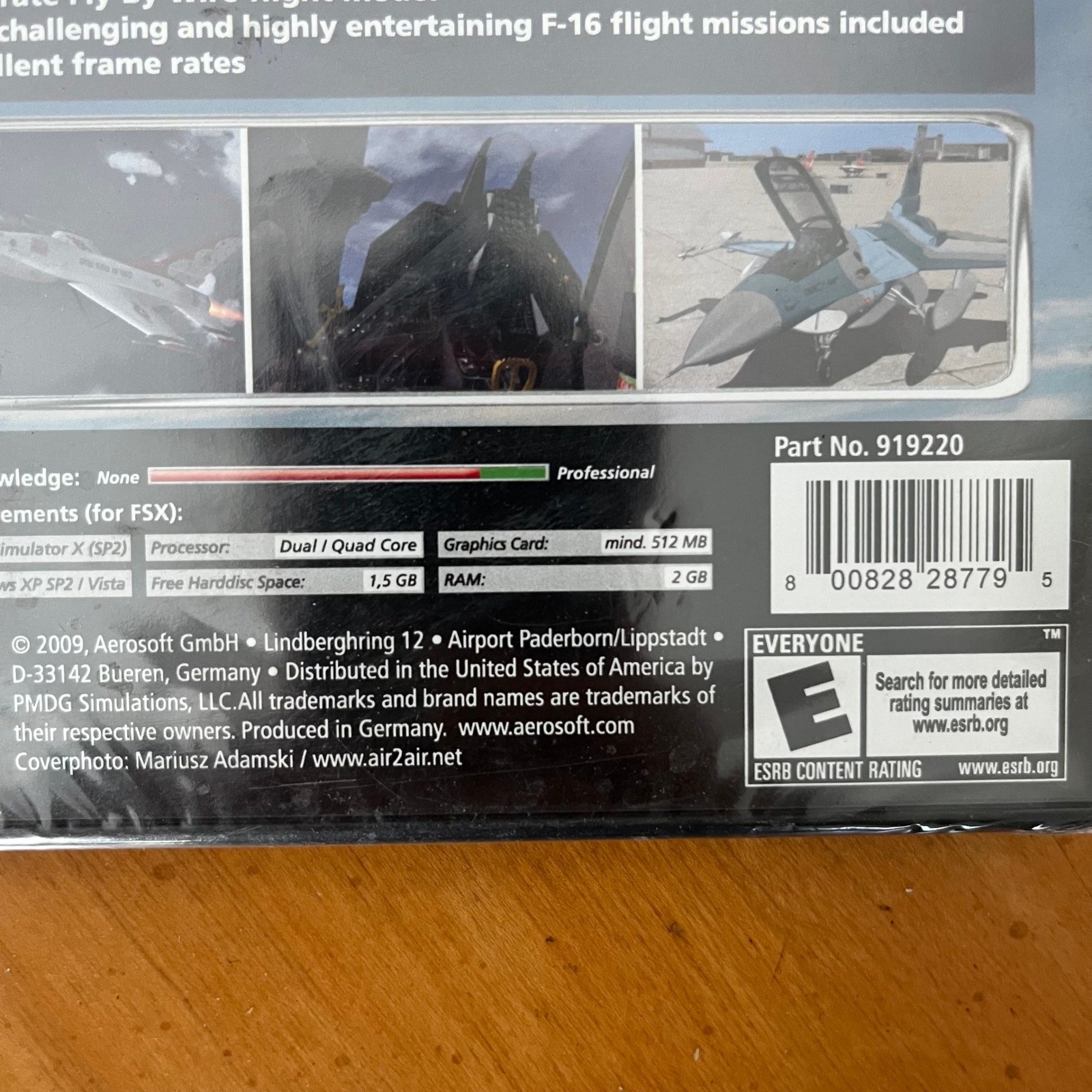 Flight Simulator X F-16 Fighting Falcon Add On for Microsoft PC 2009 Sealed