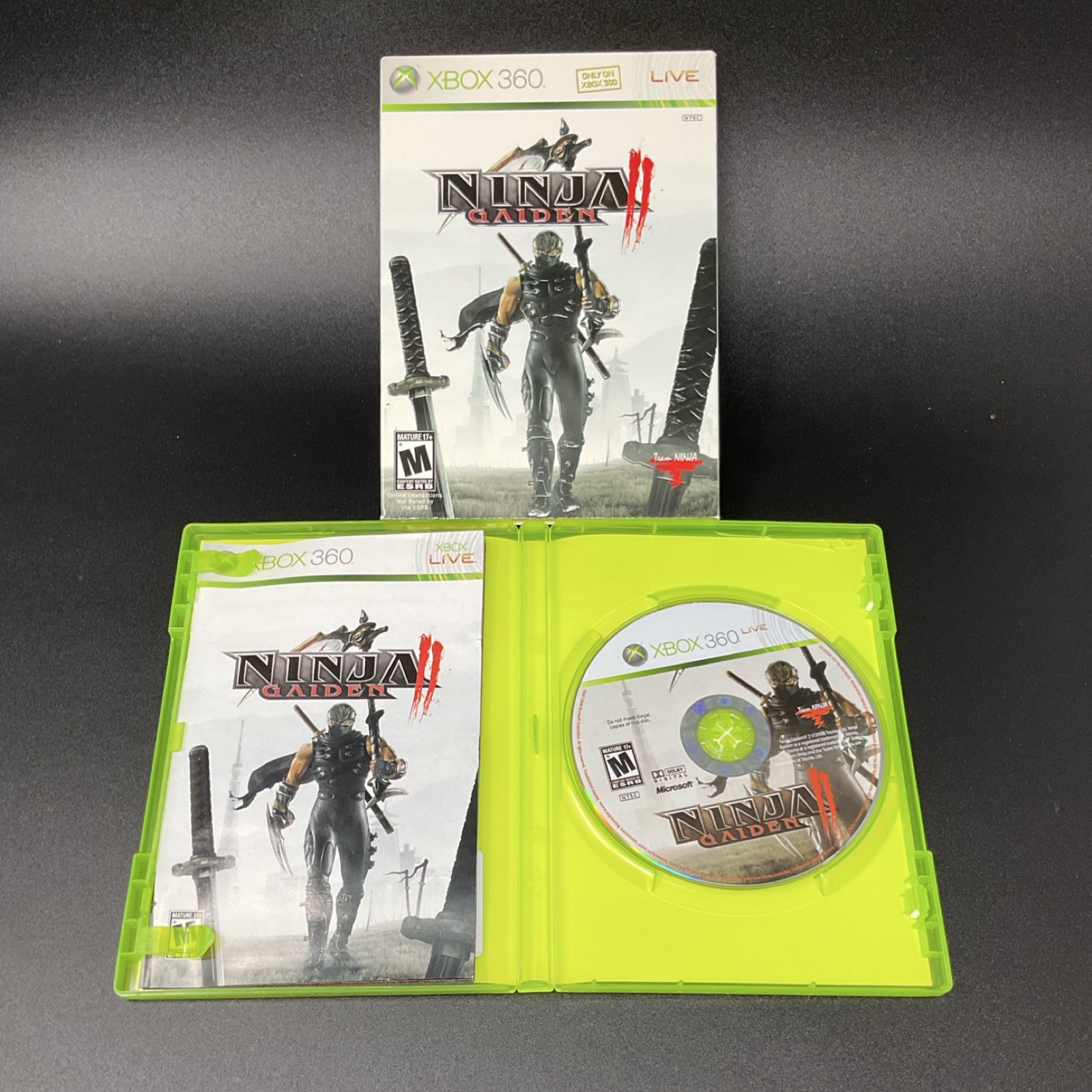 Ninja Gaiden II Xbox 360 Tecmo 2008 Complete w/ Manual CIB Martial Arts Action