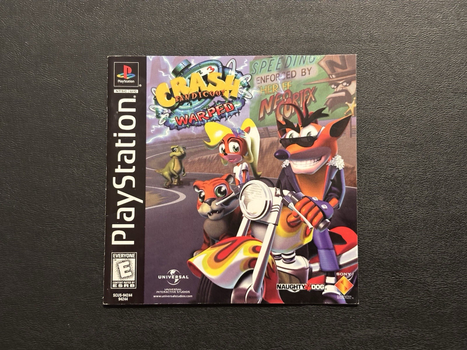 Crash Bandicoot Warped (Sony PlayStation 1, PS1 1998) Black Label CIB Complete