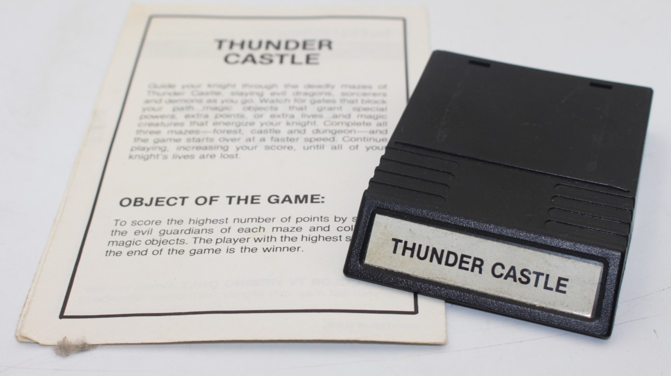 Thunder Castle Mattel Intellivision Video Game Cartridge Black 1983 Action