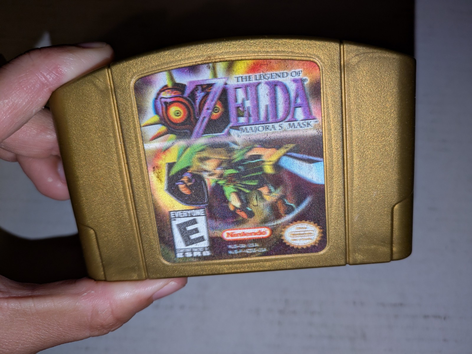 Legend Of Zelda Majora’s Mask N64 Gold Holograph Cartridge With Manual