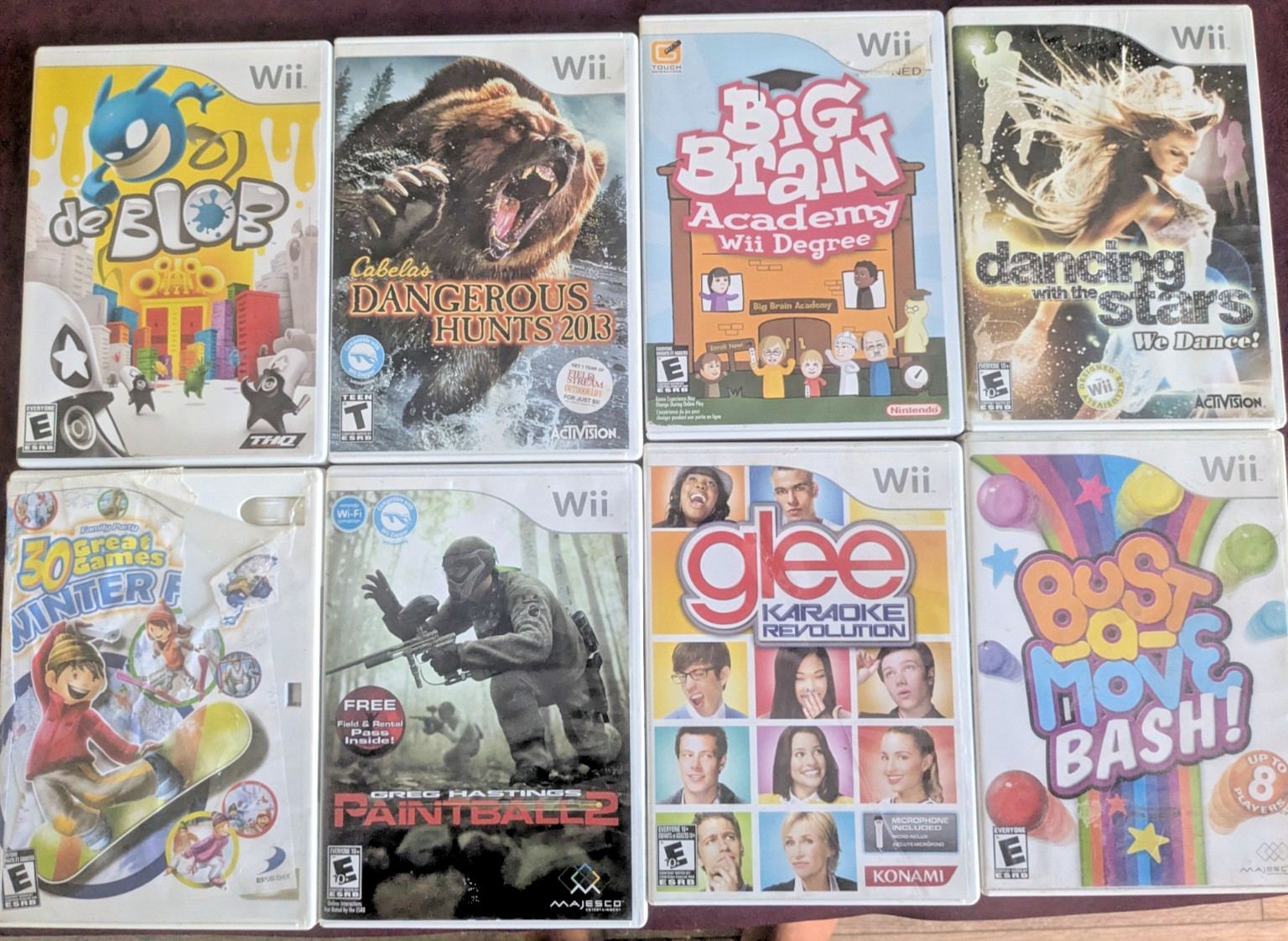 Nintendo Wii Video Games Pre-Owned lot of 8