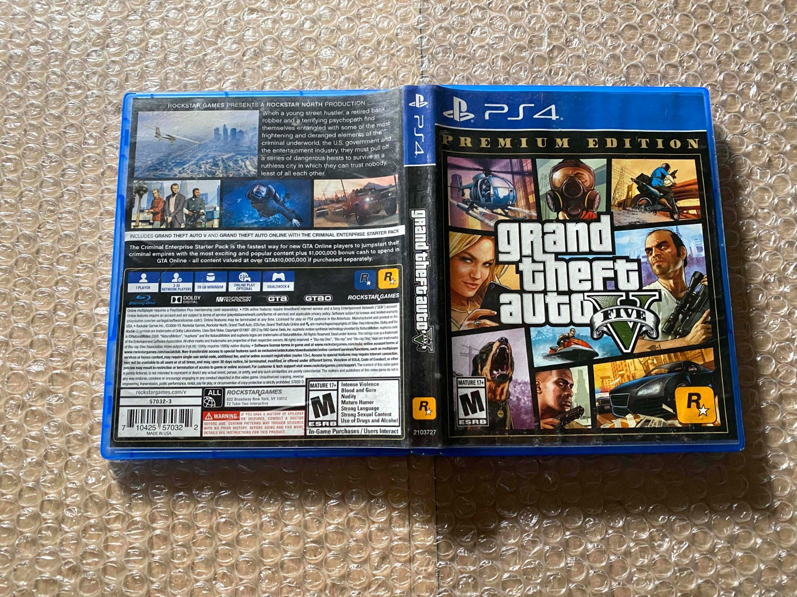 Grand Theft Auto V – Premium (PS4, 2018) – COMPLETE / CIB / MAP / MANUAL *TESTED