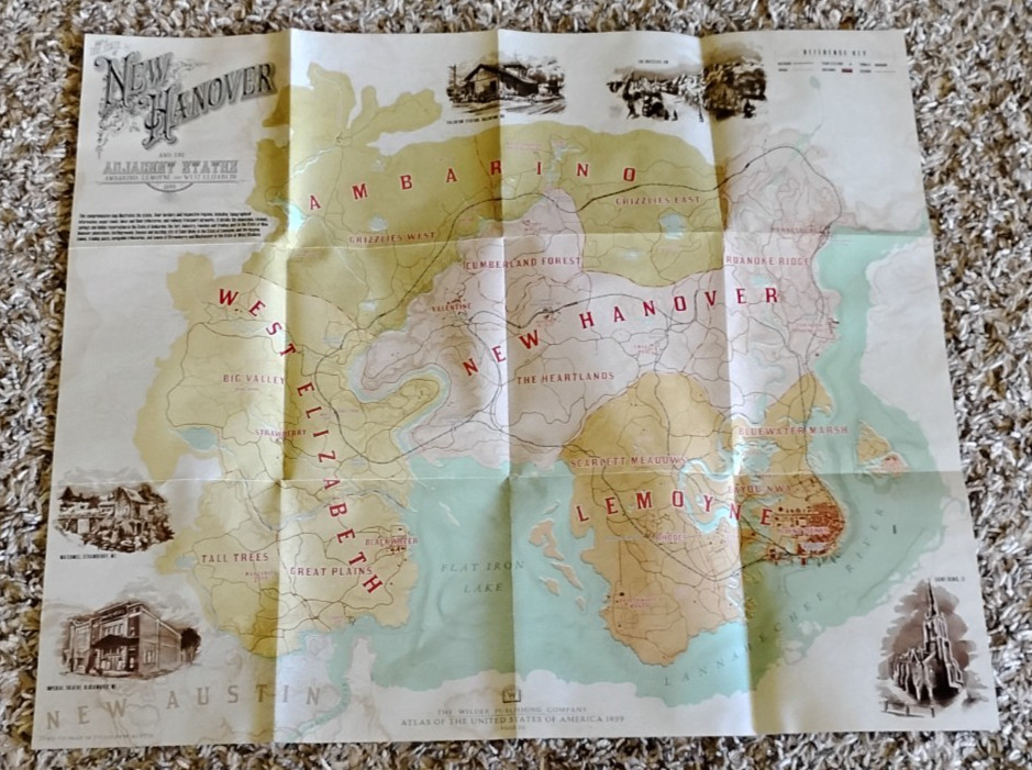 Red Dead Redemption II 2 for for Xbox One in original box w map – TESTED WORKING
