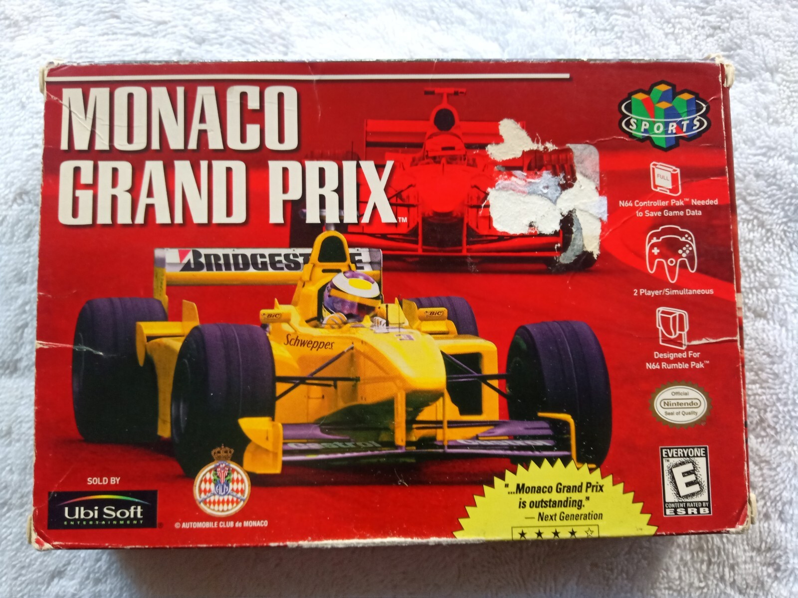 N64 NINTENDO 64 Monaco Grand Prix Complete Tested and Working
