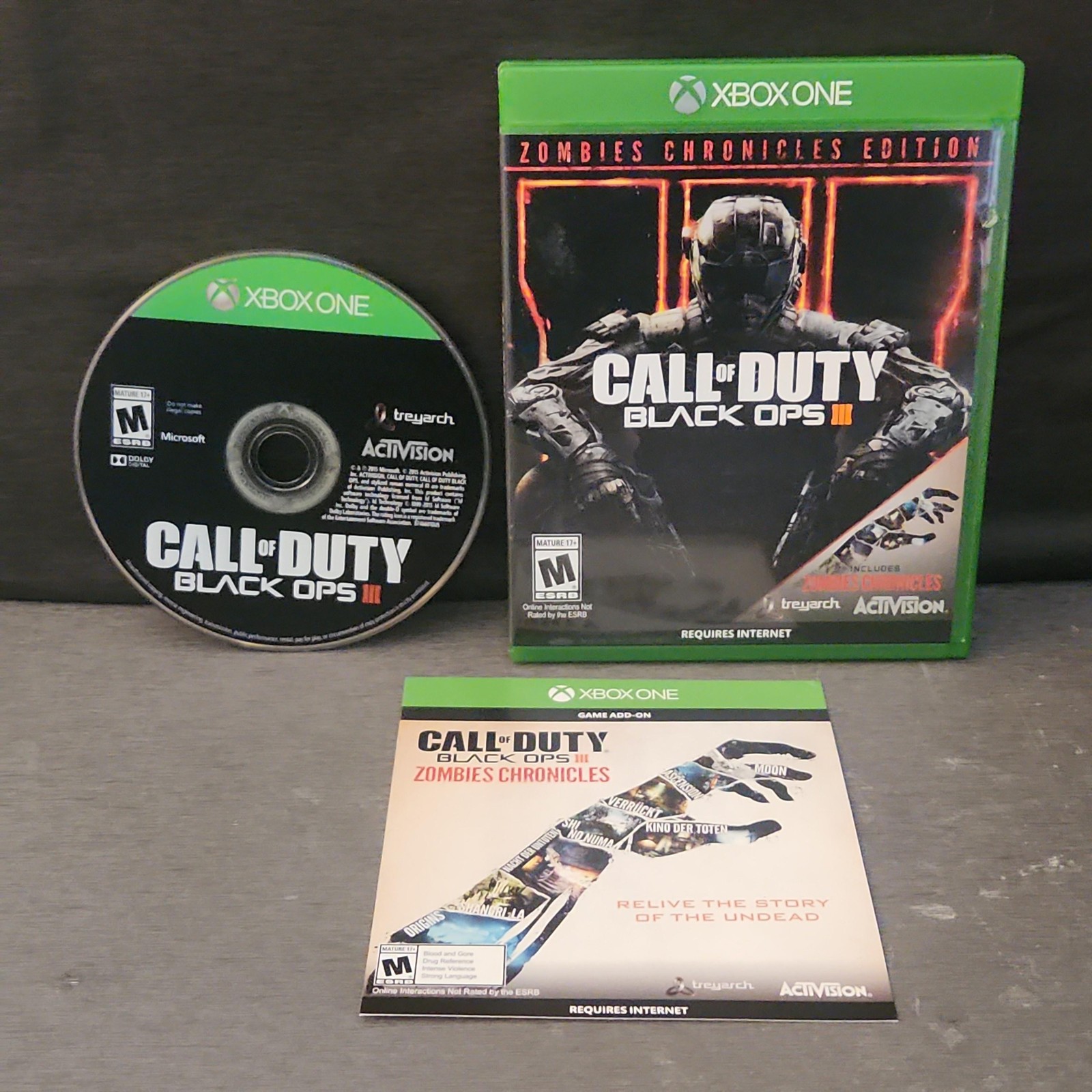 Call Of Duty Black Ops III 3 Zombies Chronicles Edition Xbox One Game CIB