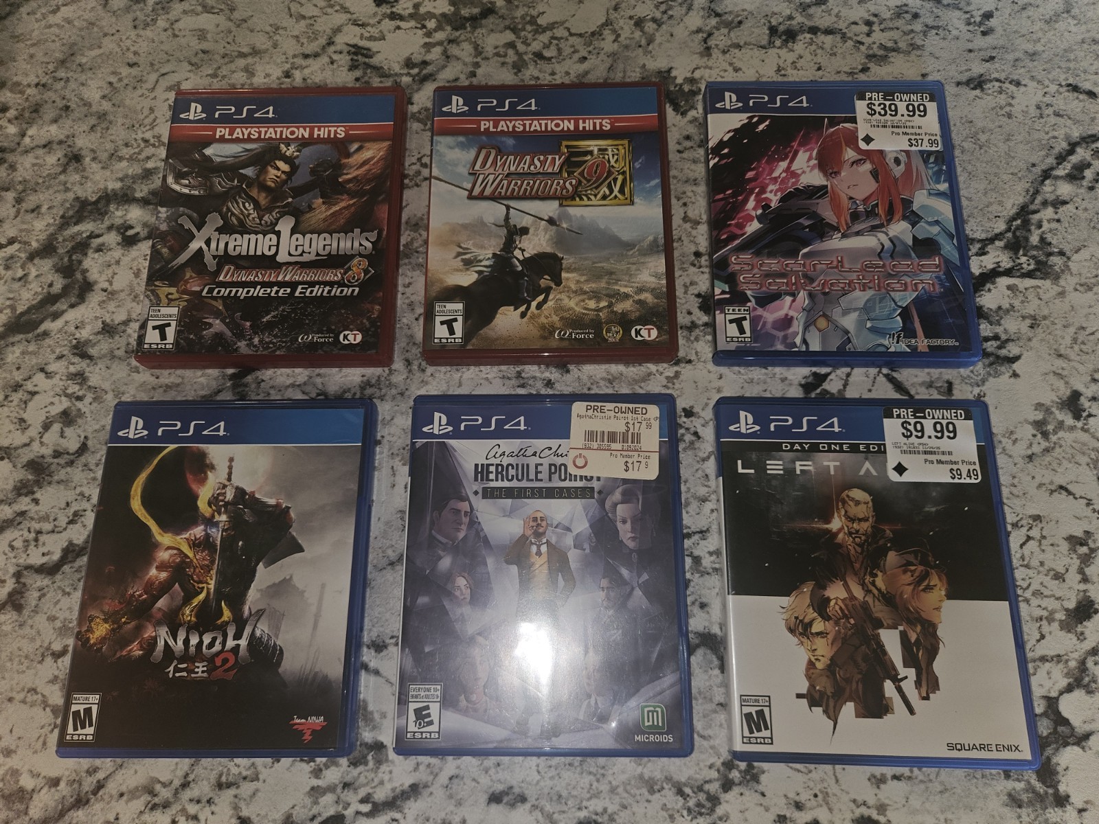 PS4 Anime Action Game Lot Nioh 2 Dynasty Warriors 8 9 Scar Lead Salvation