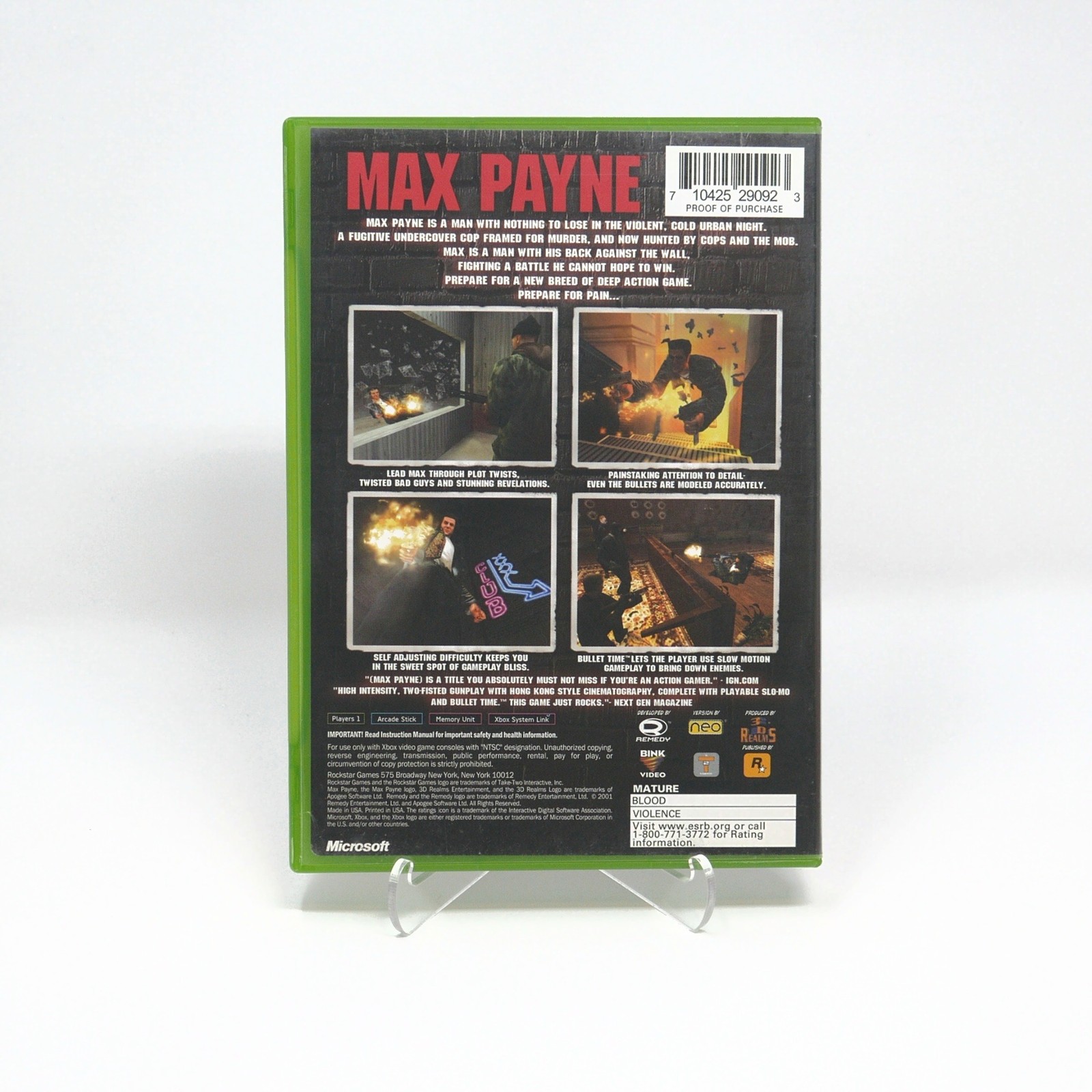 Max Payne – CIB – Very Good Condition – Tested & Working – Xbox