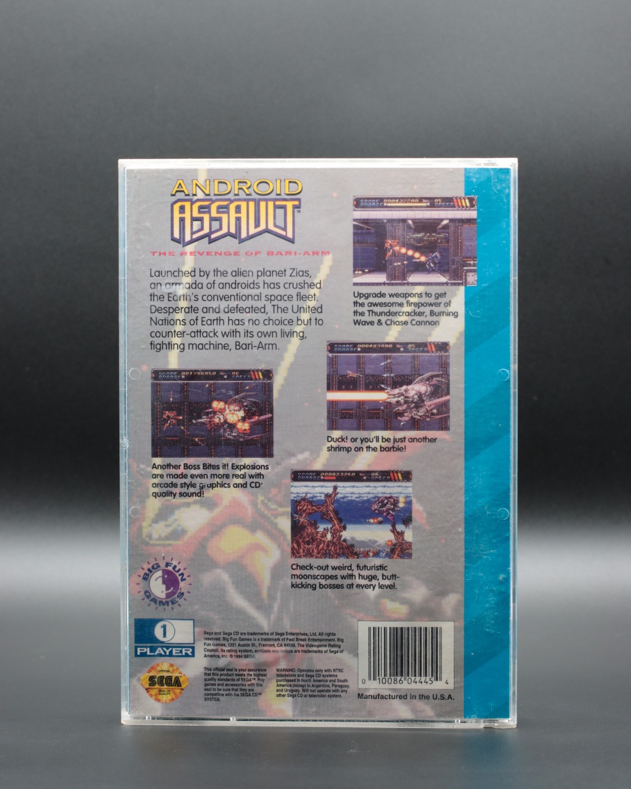 Android Assault Sega CD CiB Complete W/ Game, Manual, Case