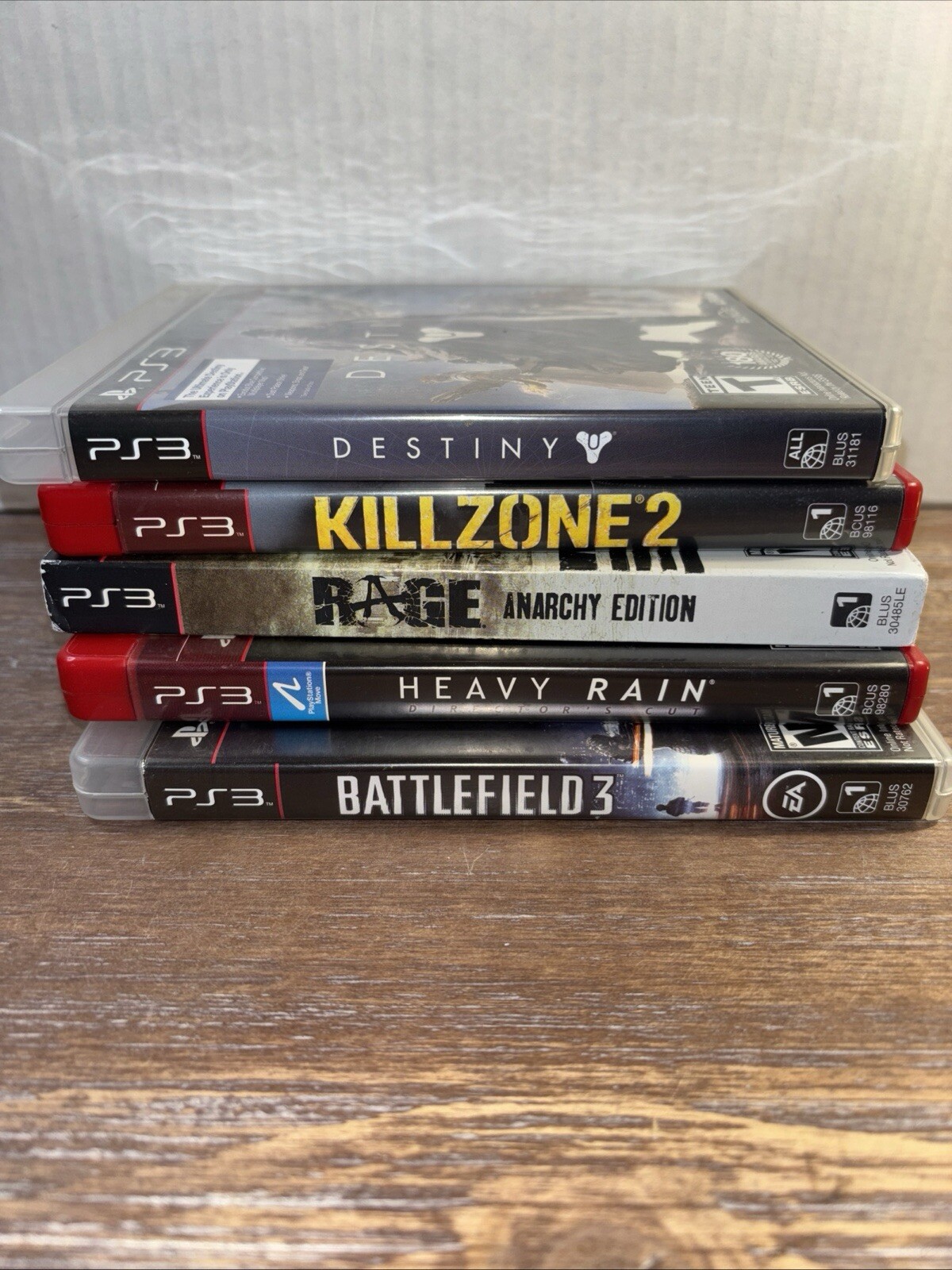 Lot Of 5 PlayStation 3 PS3 Role Playing Shooter Games Destiny, Rage, Heavy Rain+