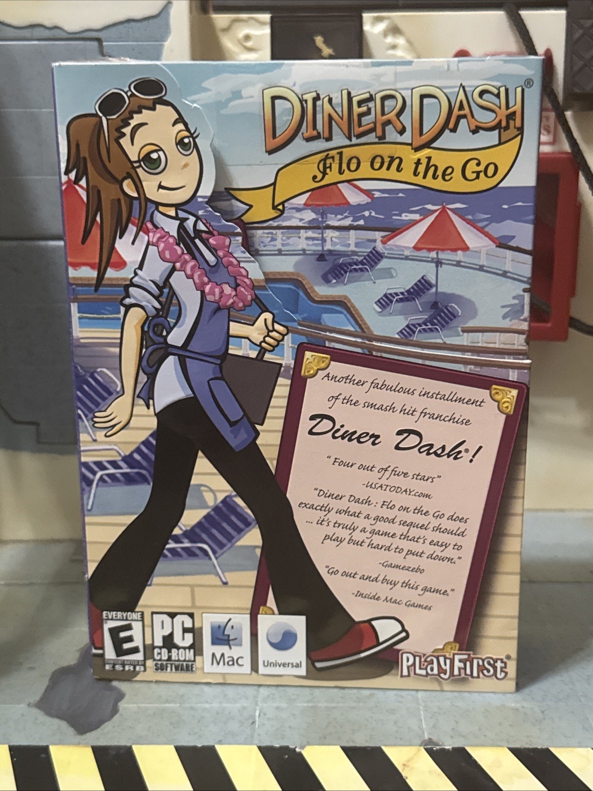 Diner Dash: Flo on the Go CD-ROM Game By PlayFirst. PC/MAC 2006 Brand New Sealed