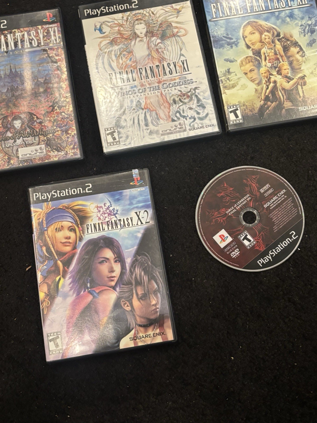 Playstation 2 PS2 Final Fantasy XI, XII, X2, VII, Expansion Pack Lot Of 5 Games