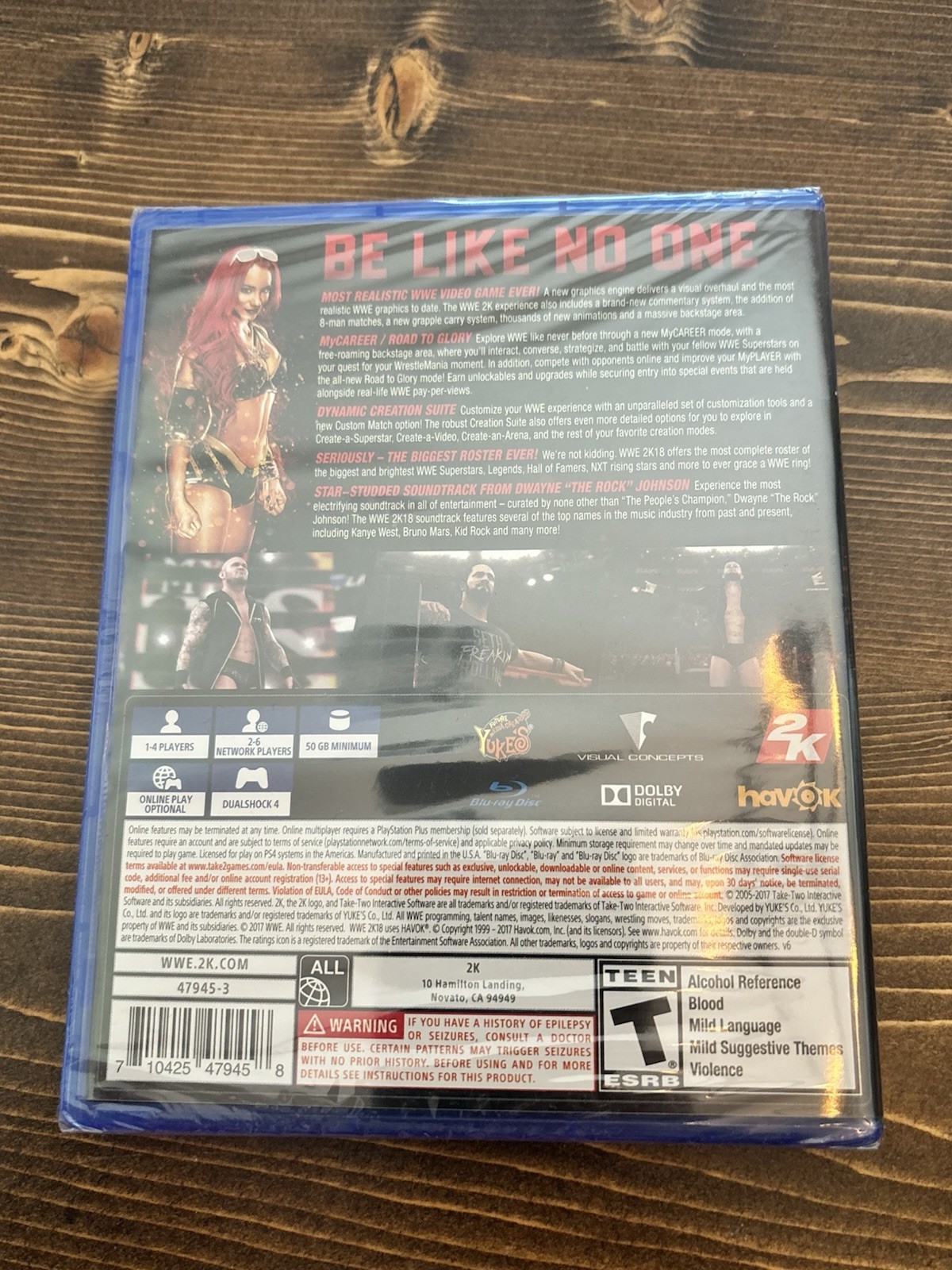 WWE 2K18 Sony PlayStation 4 Video Game Brand New Sealed