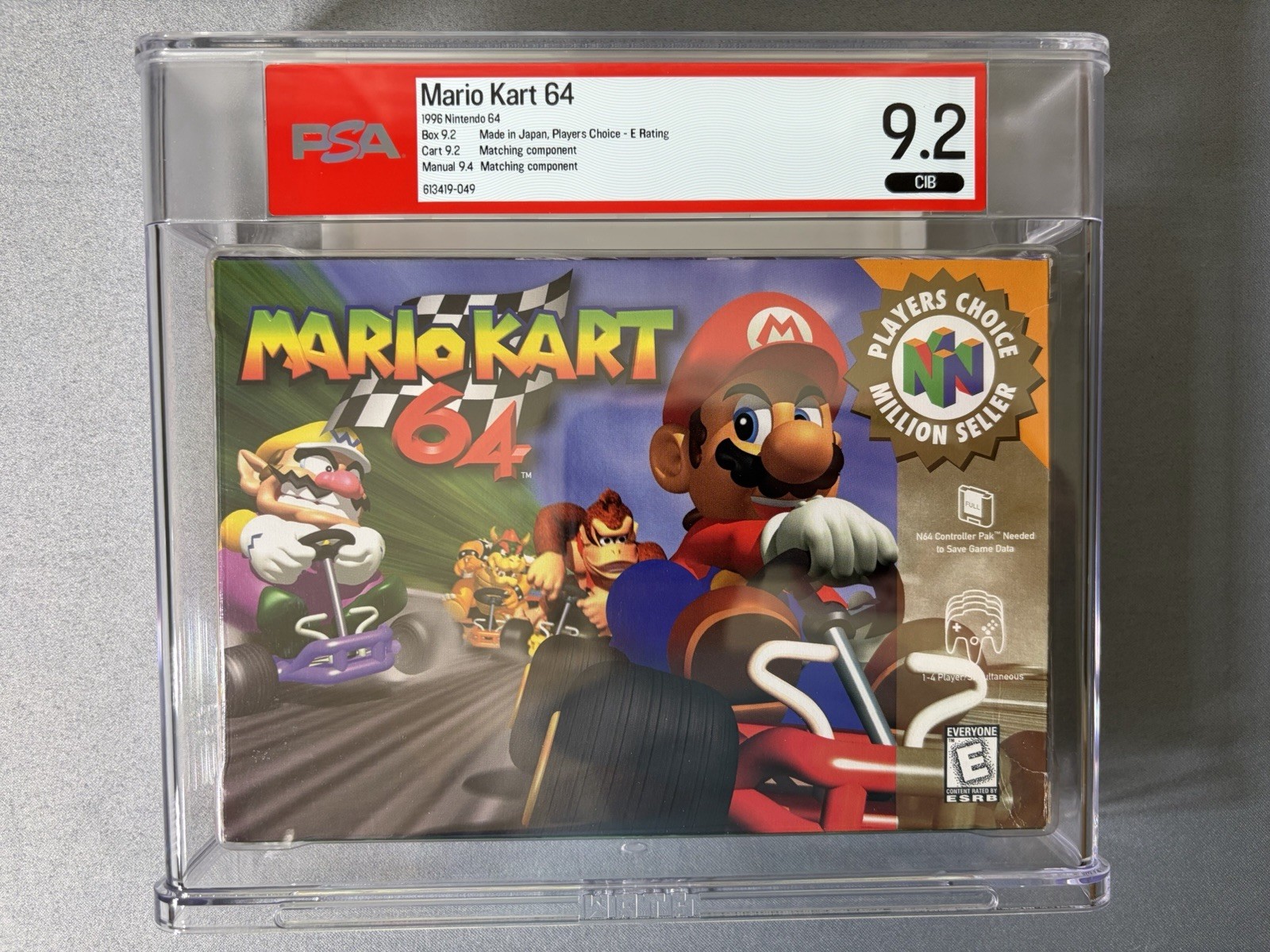 Mario Kart 64 Nintendo N64 Game Complete In Box PSA 9.2