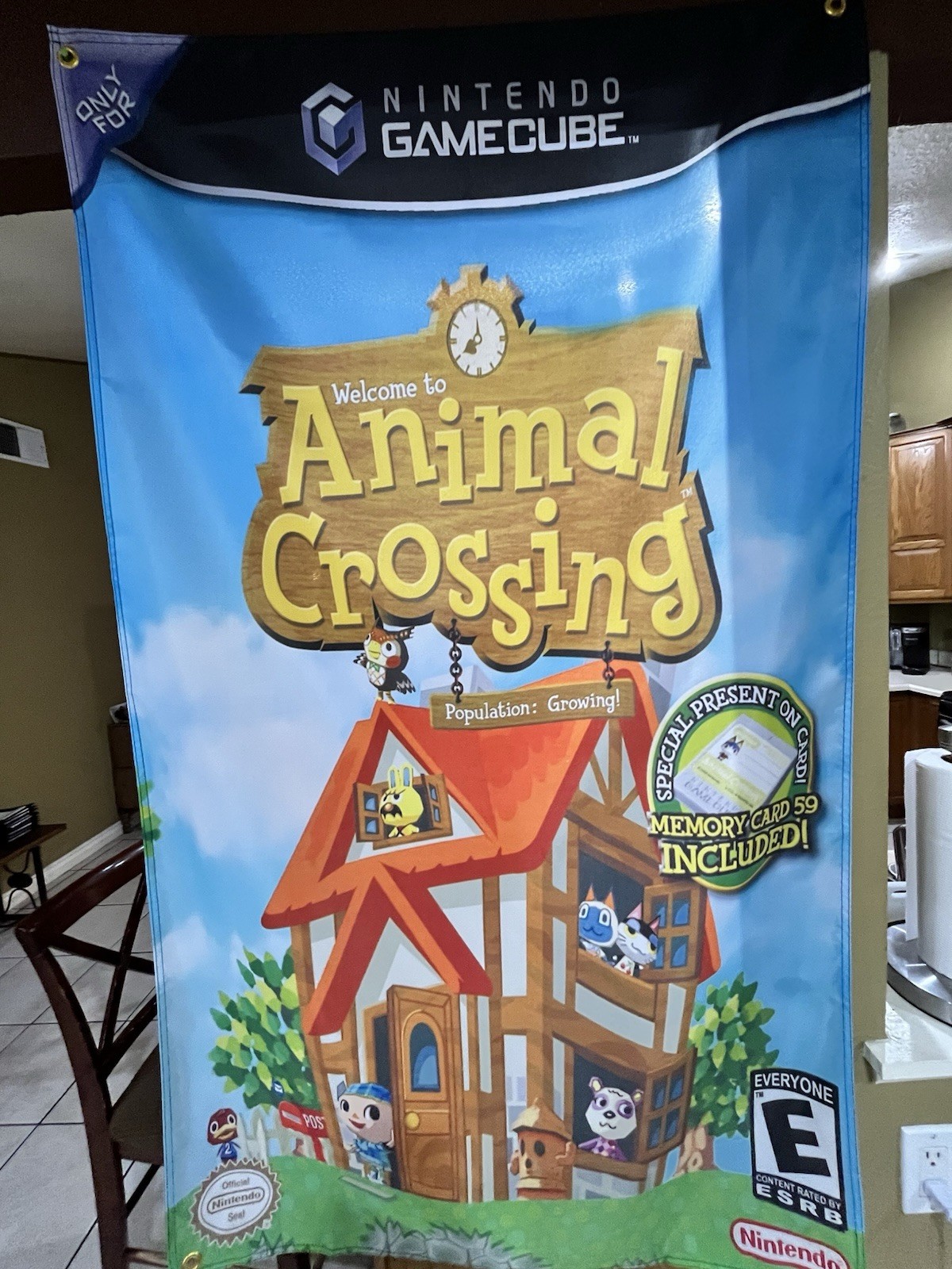 Animal Crossing 5ft Flag Nintendo Gamecube 2005 Banner Poster NGC