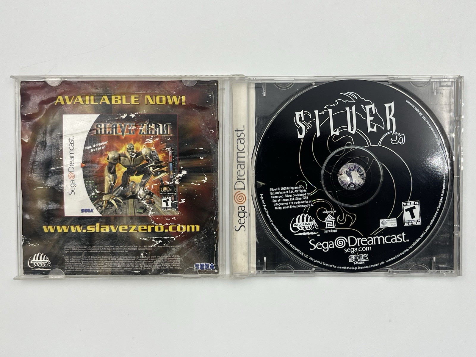 SILVER Sega Dreamcast, 2000 Complete CIB Excellent Disc Water Damage