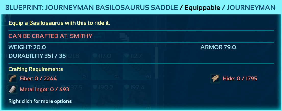 Ark ASA PVE BP Shotgun Baryonyx Carcharo Rex Giga Theri Saddle Hazard Blueprint