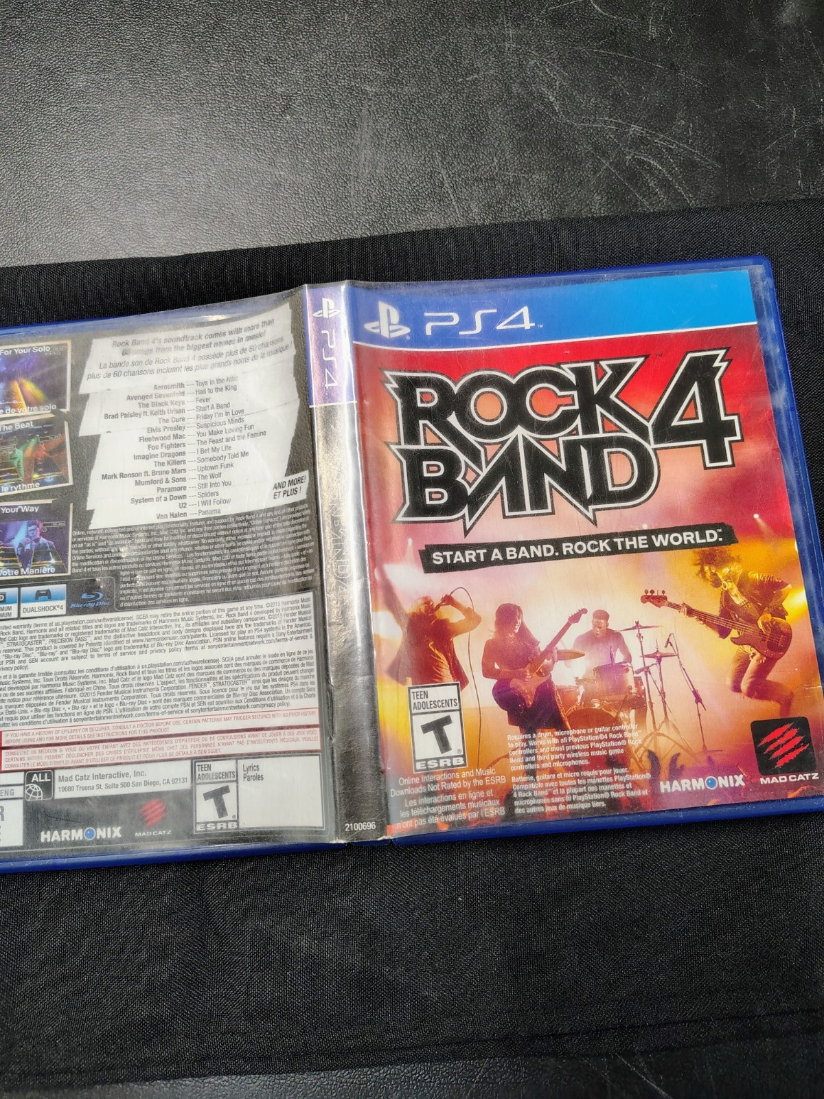 Rock Band 4 (Sony PlayStation 4, 2015) NICE CASE ART WORK AND GAME