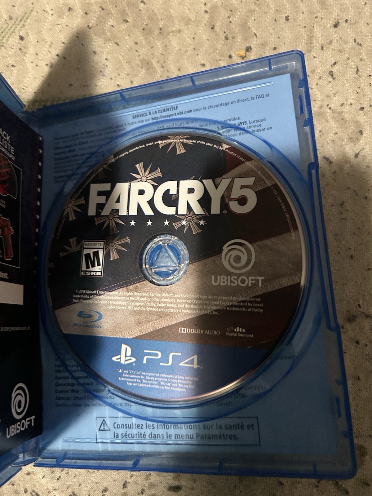 Lot Of 5 Sony PlayStation 4 Games/Discs W/ Cases: FarCry NHL,COD, Etc..
