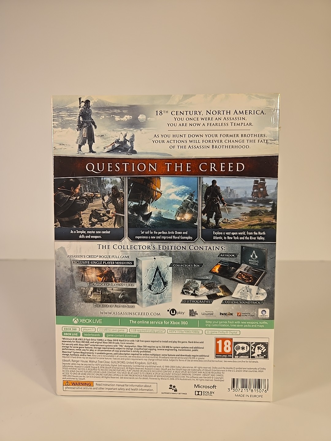 Assassin’s Creed Rogue Collector’s Edition Xbox 360 Factory Sealed PAL Pegi 18