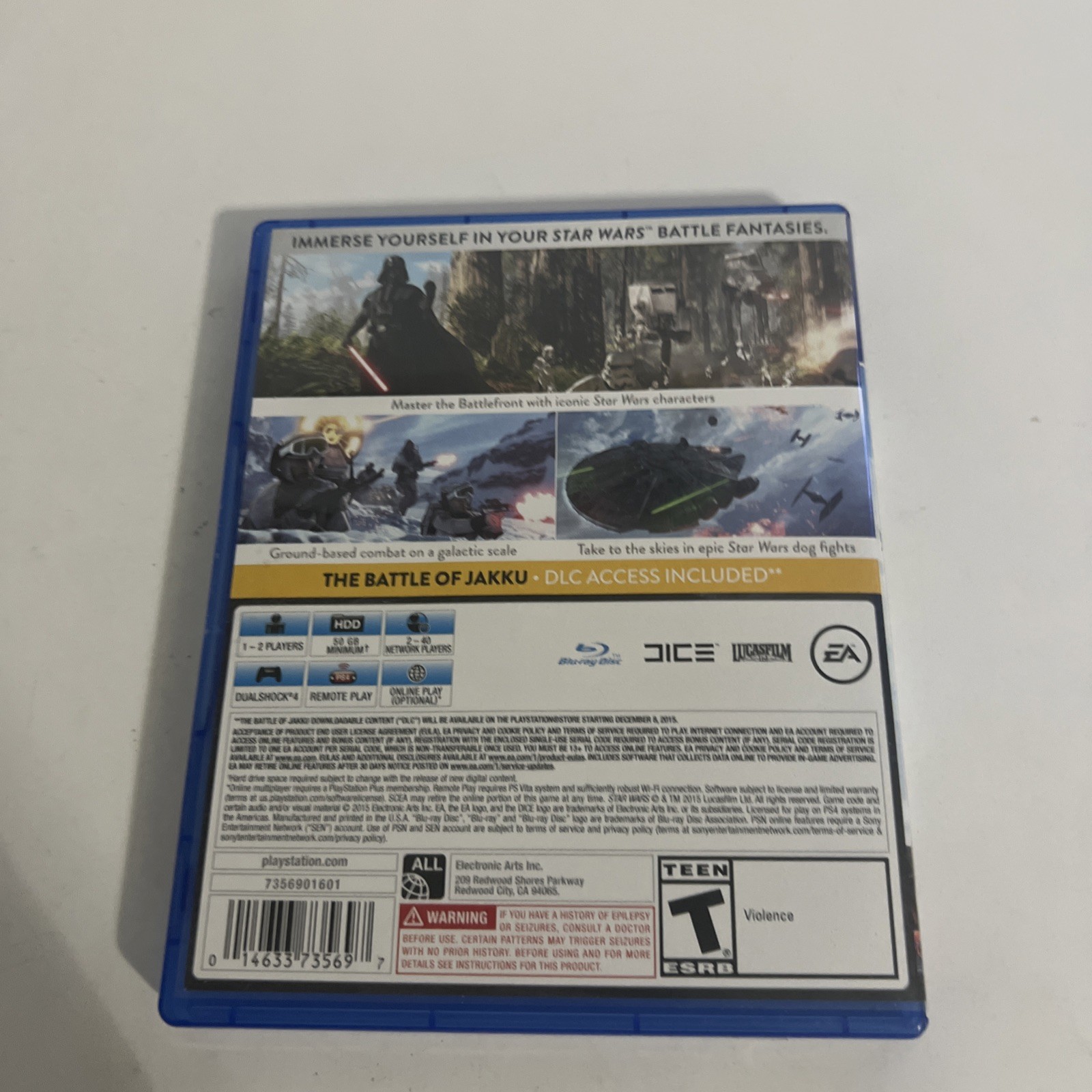 Star Wars: Battlefront Walmart Edition PlayStation 4 PS4 Tested And Works