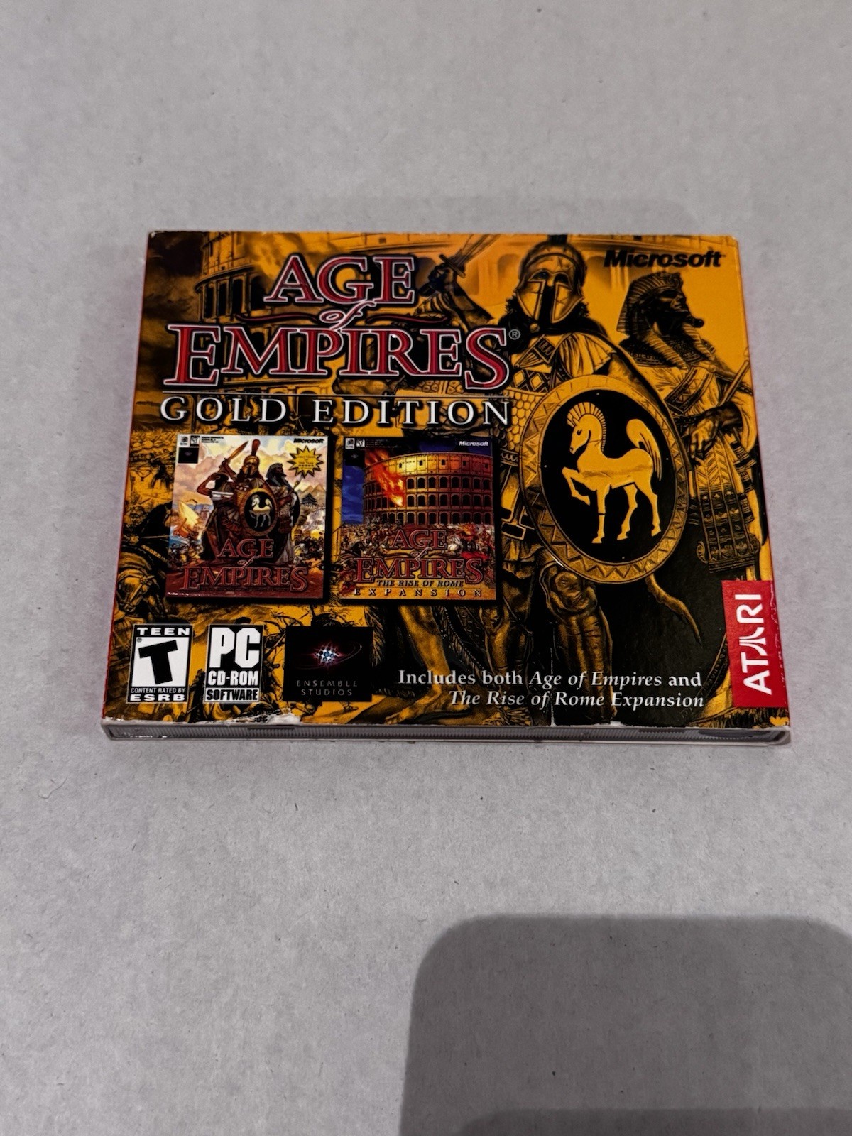 Age of Empires: Gold Edition + Rise of Rome Expansion (PC, 2003) Microsoft/Atari