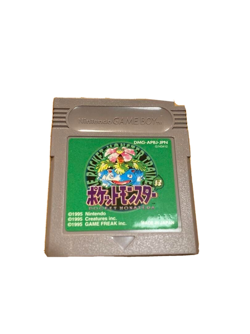 Used Pocket Monsters Green Version GameBoy 1996 Midori Cartridge only S/F