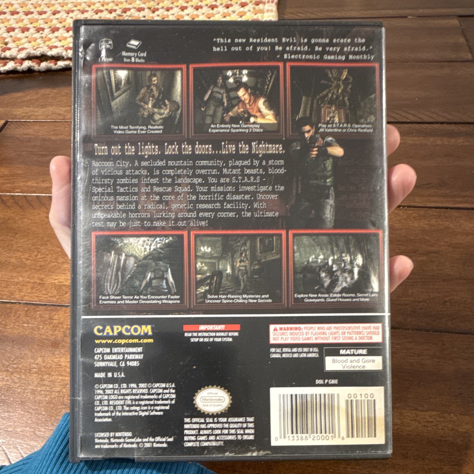 Capcom Resident Evil (Nintendo GameCube) CIB w/ Manual, 2 Discs CIB Manual
