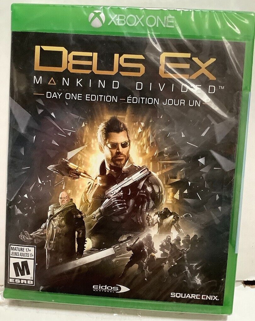 NEW Deus Ex: Mankind Divided DAY ONE EDITION Microsoft Xbox One XB1 Video Game