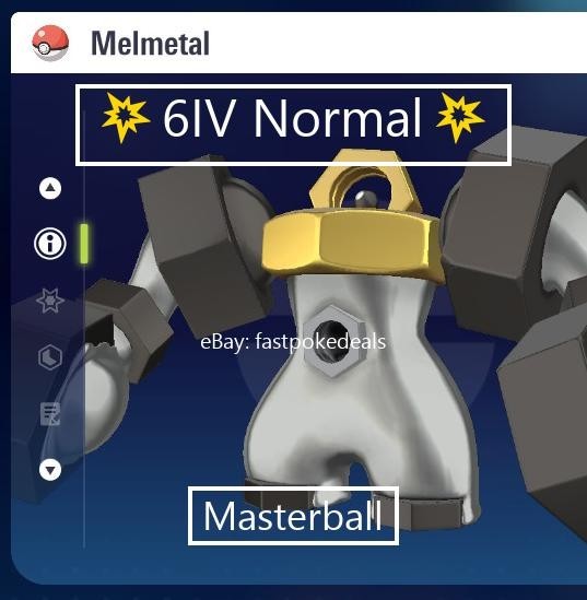 Pokemon Legends ZA 💥 6IV Normal Mythical Melmetal💥Fast 🚀Masterball Held