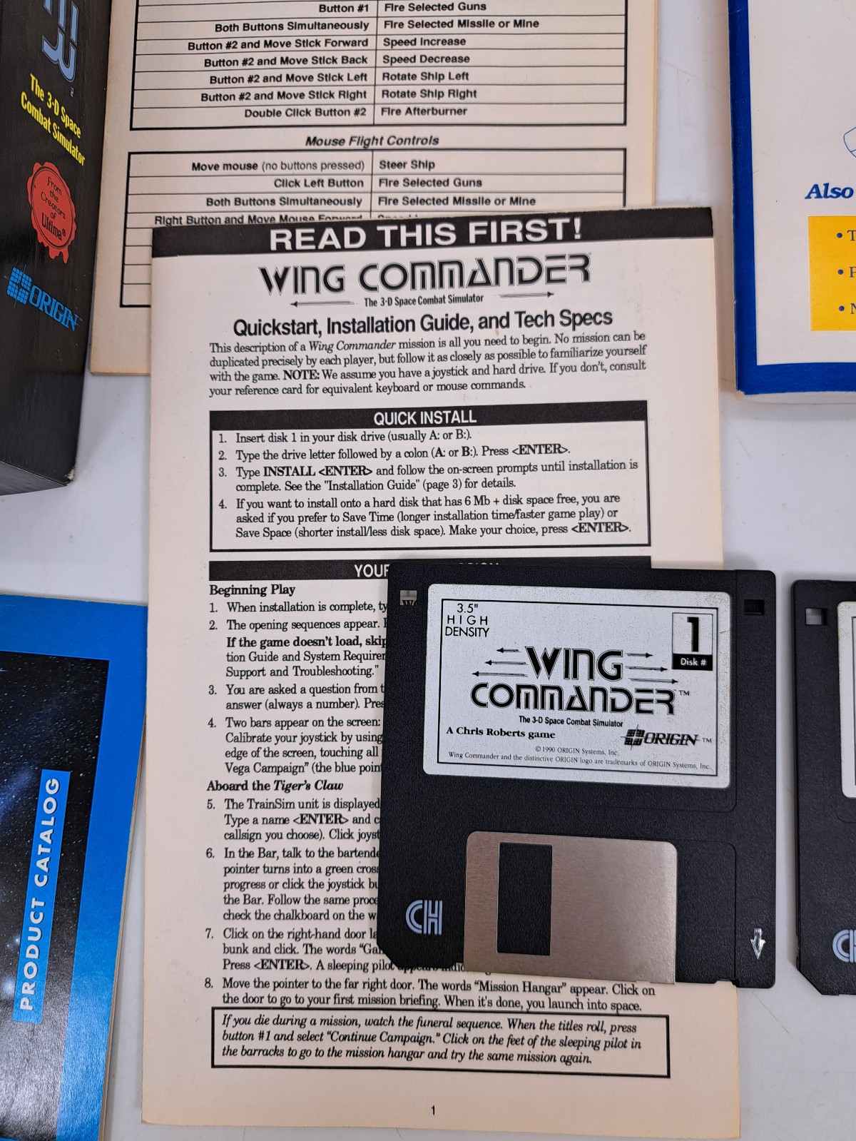 Wing Commander 1990 Origin IBM PC 3.5 Floppy Big Box Special Promotional Release