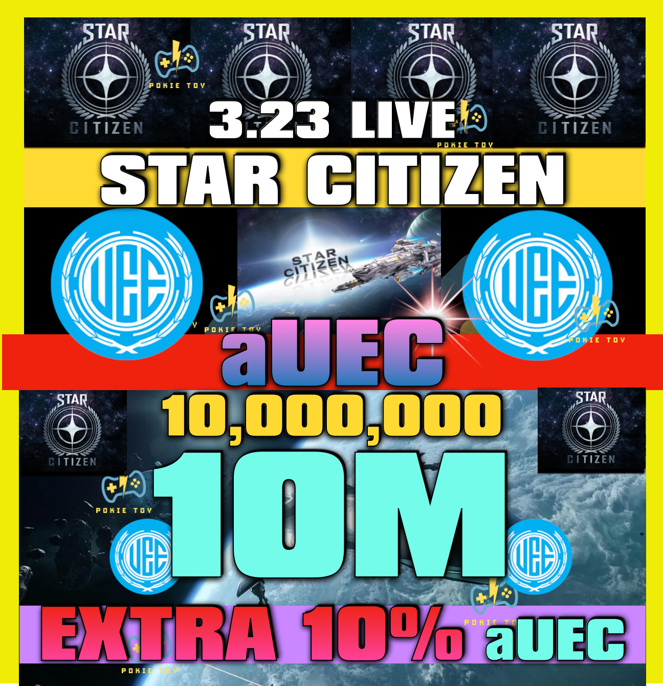 STAR CITIZEN AUEC🔥10,000,000=10M🔥VERSION 3.23 LIVE SC AUEC🎁+10% BONUS🎁