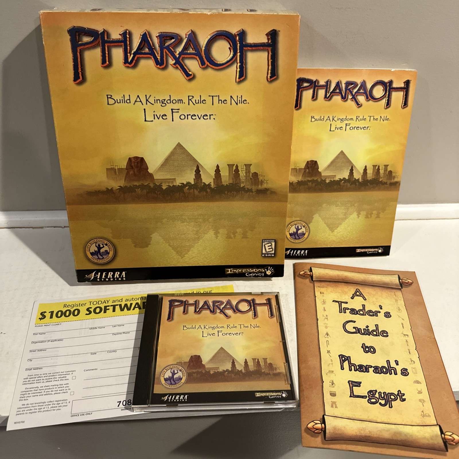 Pharaoh (PC Game, 1999) by Sierra Original Big Box Complete Very Good Condition