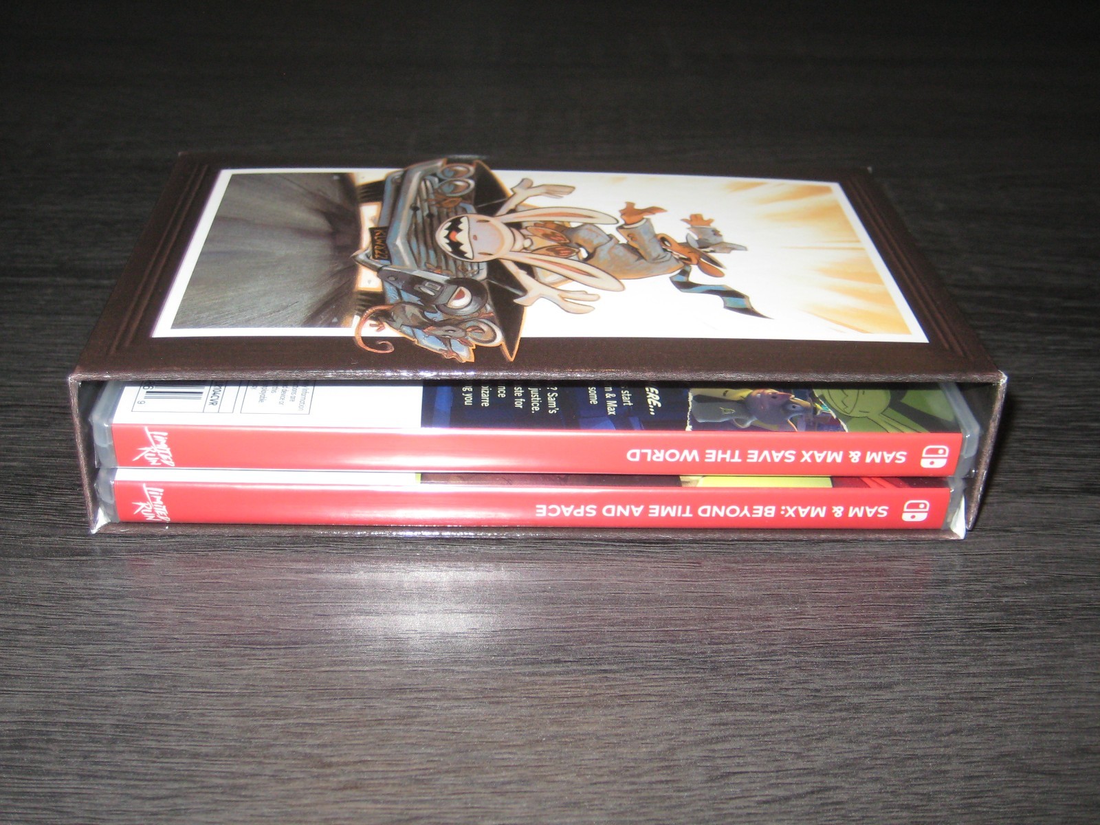 SAM & MAX SAVE THE WORLD & BEYOND TIME AND SPACE BOXSET + 2 CARDS (LRG) OOP
