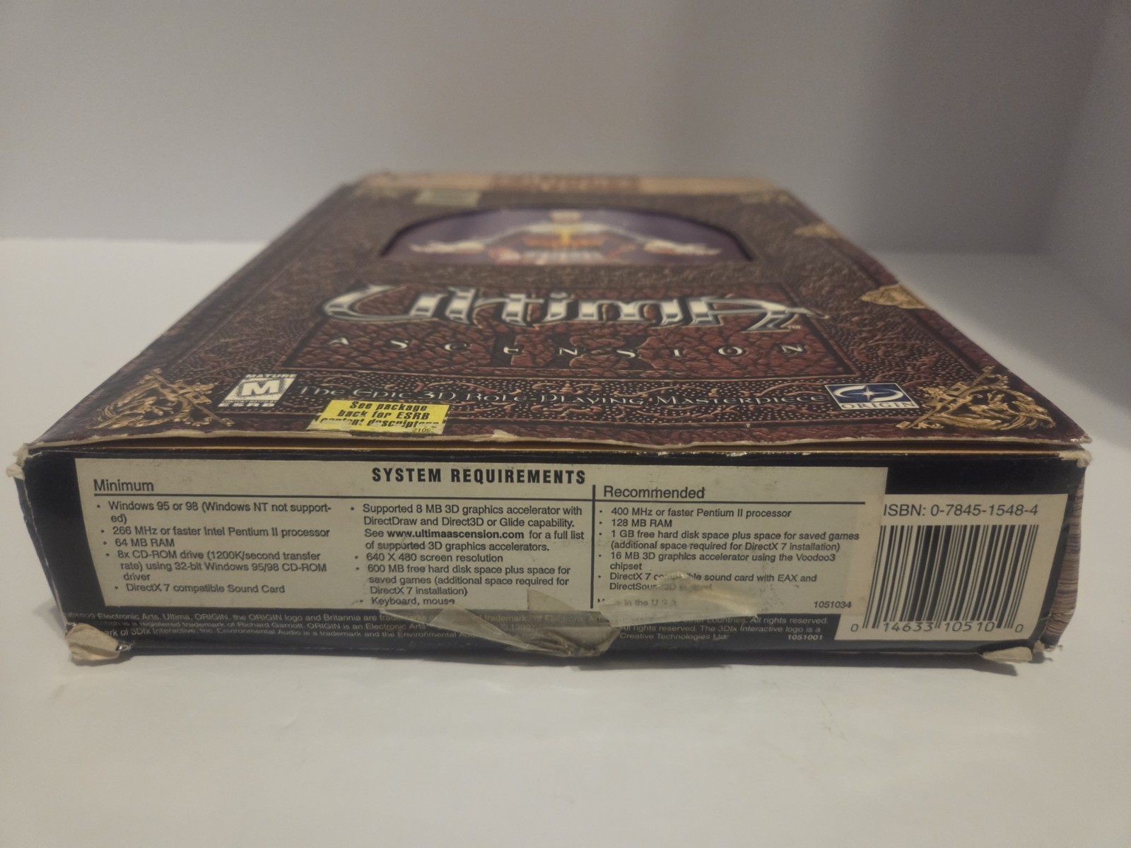 Origin Ultima IX: Ascension Limited Edition PC Manual Cloth Map Ultima Series