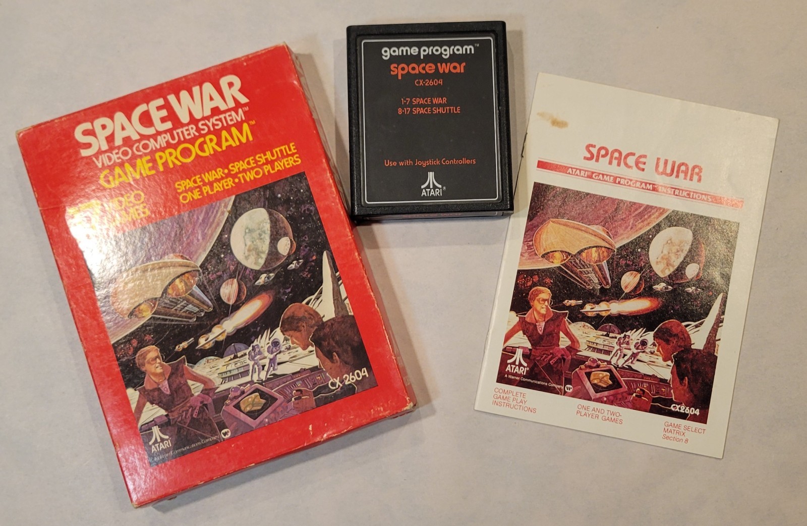 1978 Space War Atari 2600 Video Game Complete in Box w/ Manual Tested CIB